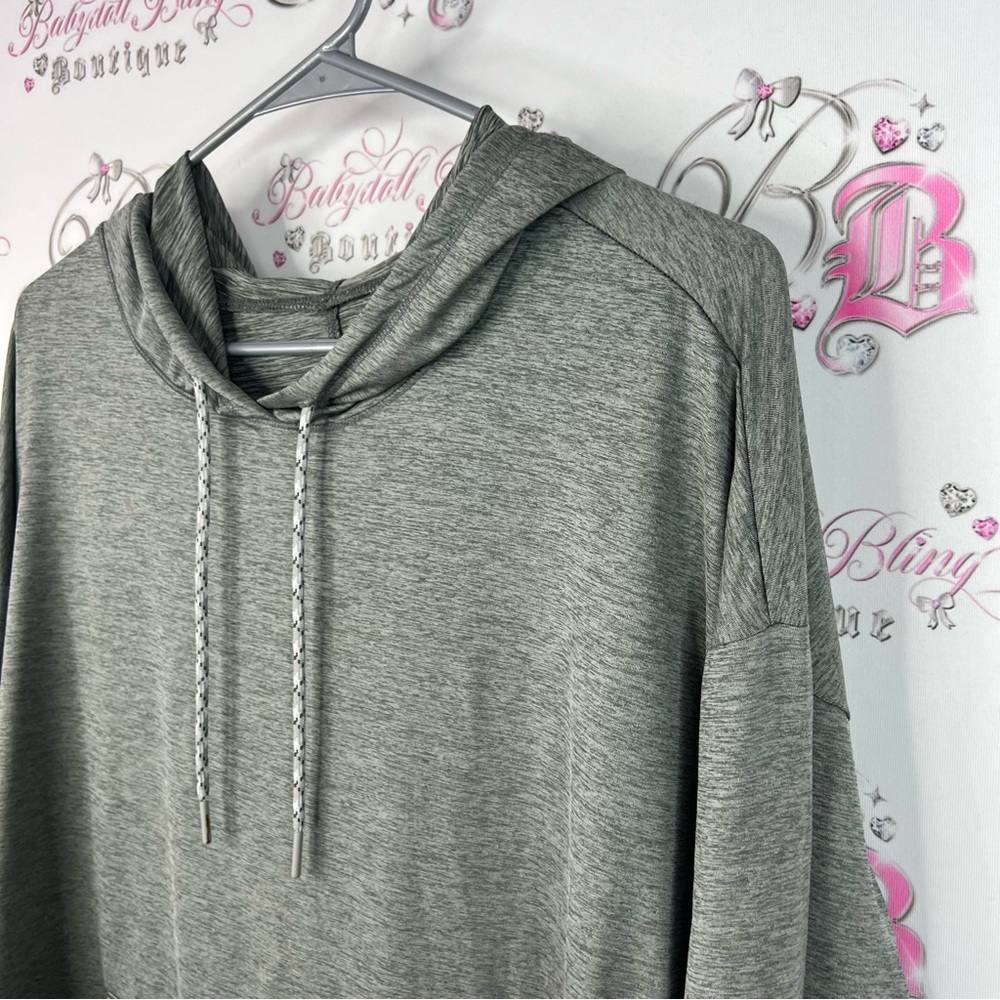 Eddie Bauer hoodie sweater stretchy lightweight Charcoal Heather Hoodie - Picture 4 of 6